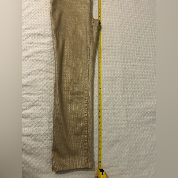 Chico’s sz 2-4 So Slimming Girlfriend Ankle gold coated jeans size 0R Chico’s sz - Picture 6 of 14